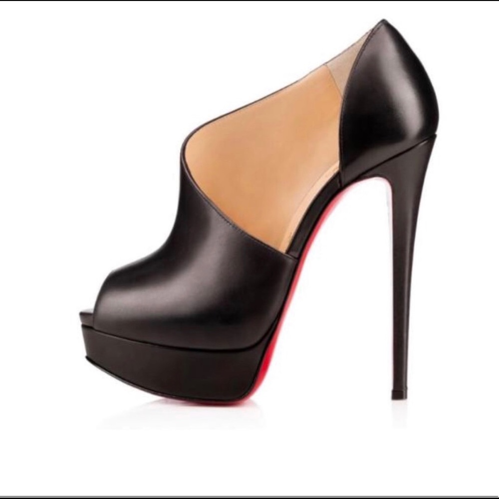 Christian Louboutin black platform heels. Brand New unworn.